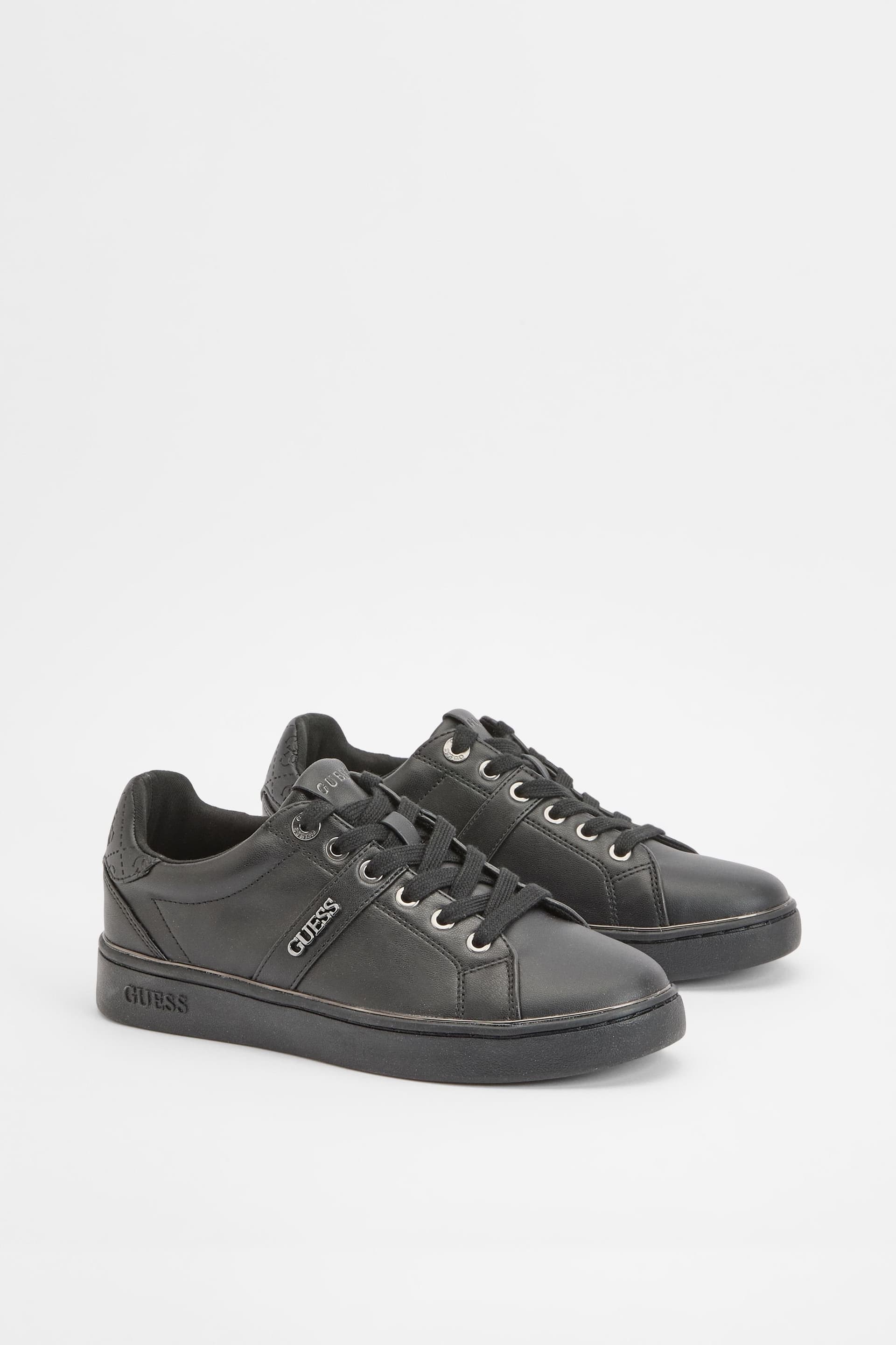 Guess Guess Women's Britz Court Lace Up Trainers in Black