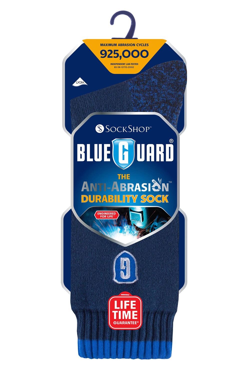 SOCKSHOP Blue Guard SOCKSHOP Blue Guard Men's Anti Abrasion Heavy Duty Work Socks for Steel Toe Boots in Blue - 2