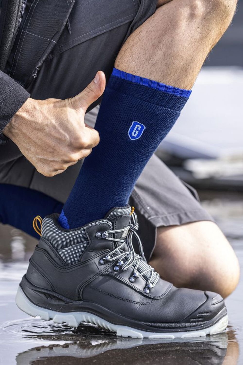 SOCKSHOP Blue Guard SOCKSHOP Blue Guard Men's Anti Abrasion Heavy Duty Work Socks for Steel Toe Boots in Blue - 3