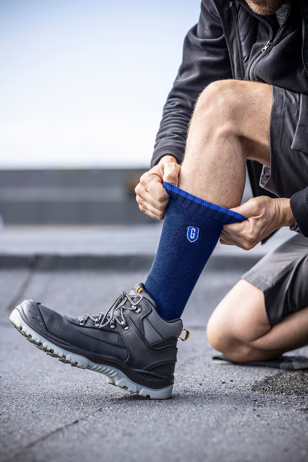 SOCKSHOP Blue Guard SOCKSHOP Blue Guard Men's Anti Abrasion Heavy Duty Work Socks for Steel Toe Boots in Blue - 4