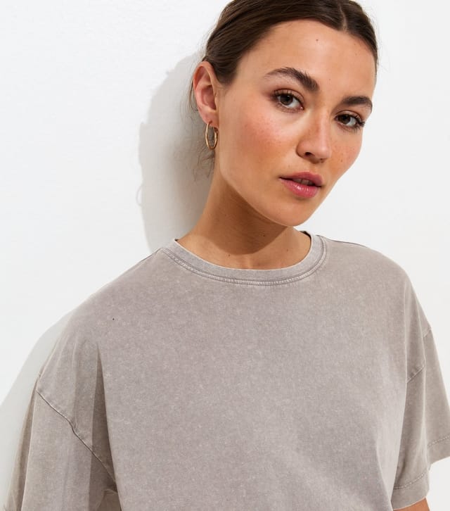 New Look Women's Light Brown Oversized T-Shirt New Look - 2