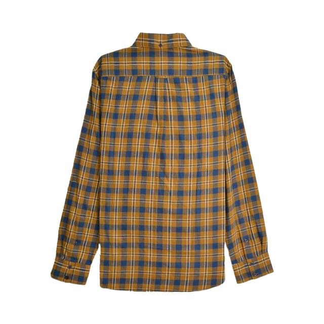 Lambretta Lambretta Men's Checked Brushed Long-Sleeved Shirt in Mustard - 2