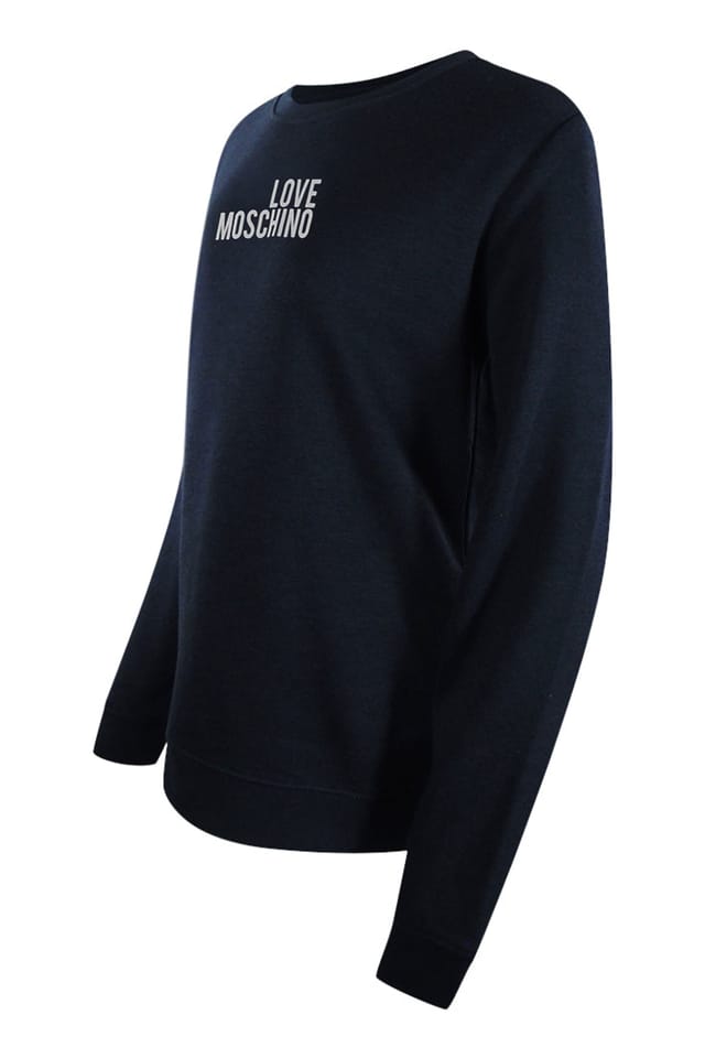 Love Moschino Love Moschino Men's Long Sleeve Round T-shirt in Navy - 2