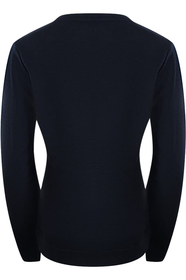 Love Moschino Love Moschino Men's Long Sleeve Round T-shirt in Navy - 3