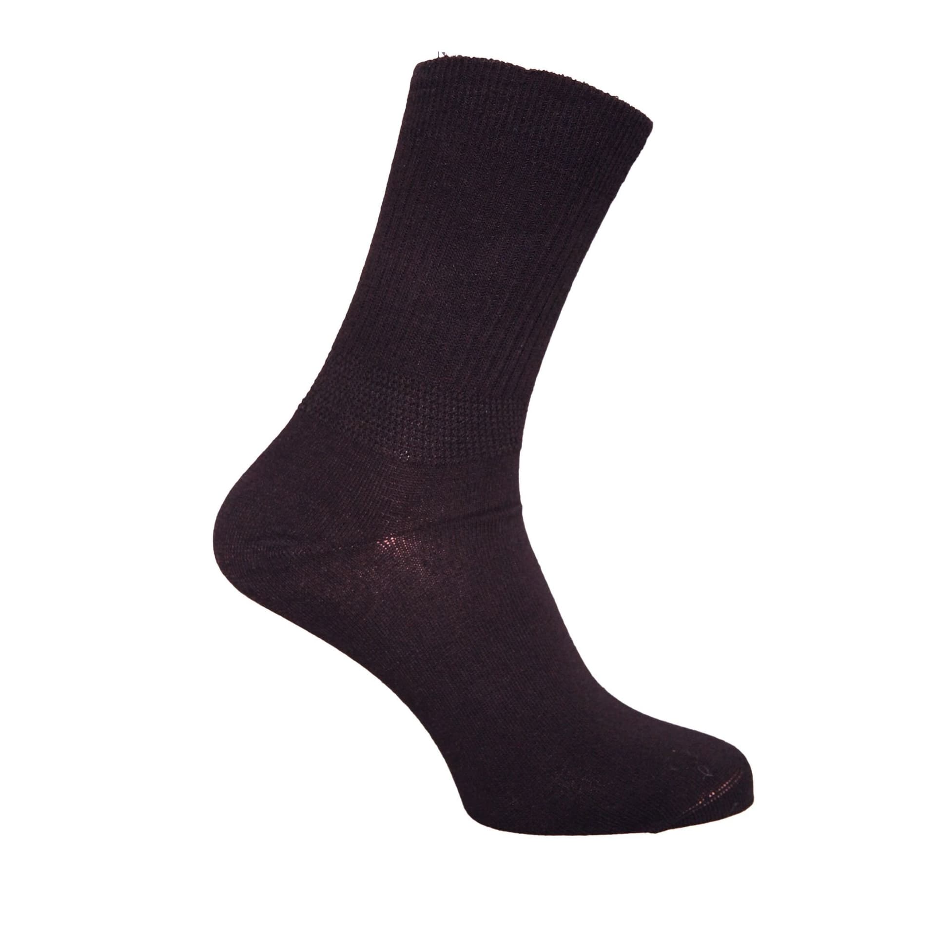 Simply Essentials Simply Essentials Men's Plain Extra Wide Diabetic Socks (Pack Of 3) in Black