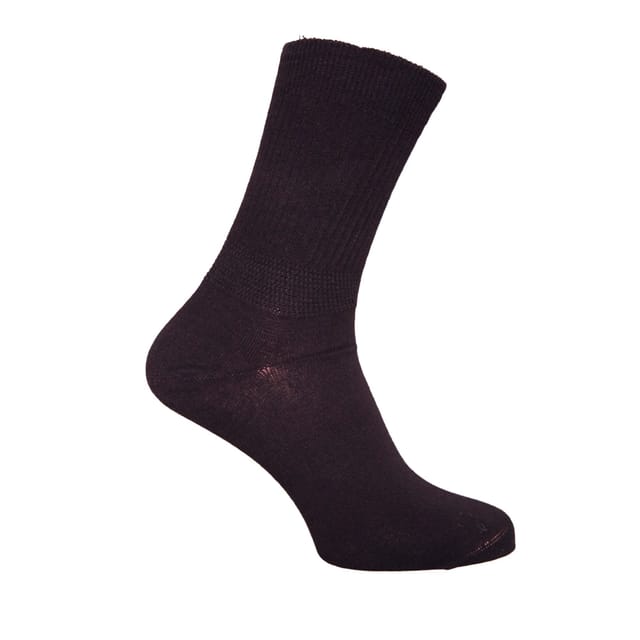 Simply Essentials Simply Essentials Men's Plain Extra Wide Diabetic Socks (Pack Of 3) in Black - 2