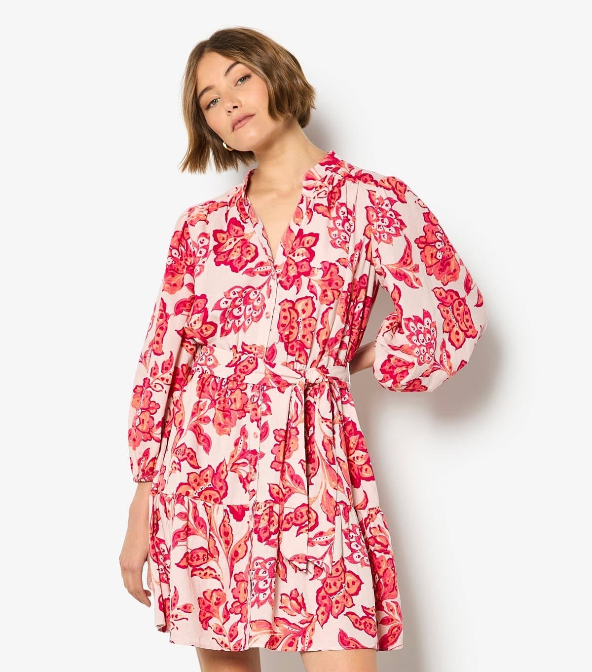 Apricot Women's Pink Floral Boho Print Mini Dress Apricot New Look