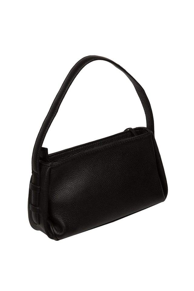 Pure Luxuries London Pure Luxuries London Women's 'Rosamund' Leather Grab Bag in Black - 3