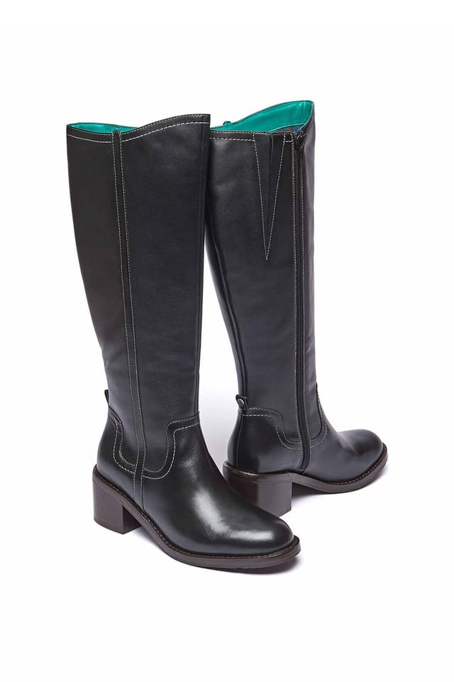 Moshulu Moshulu Women's 'Hepworth' Heeled Riding Boots in Black - 2