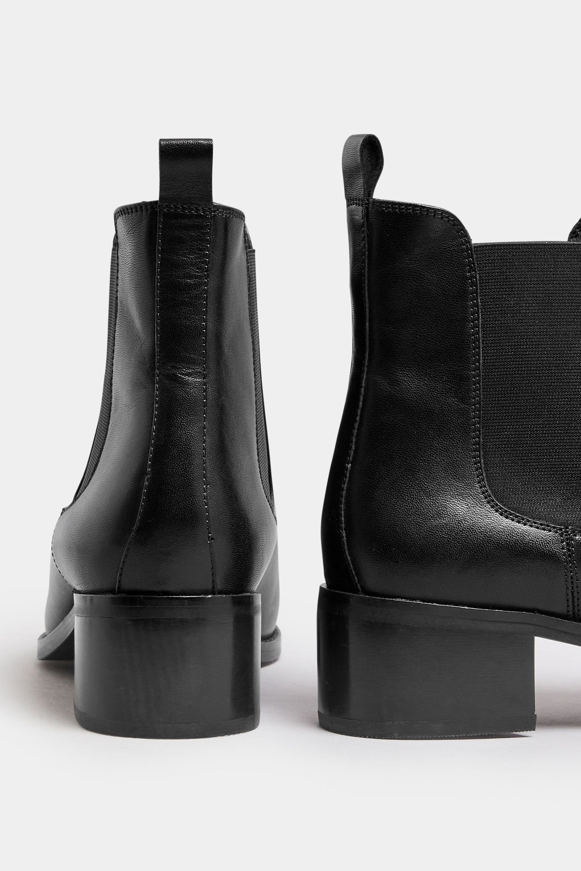 Long Tall Sally Long Tall Sally Women's Leather Chelsea Boots in Black - 4