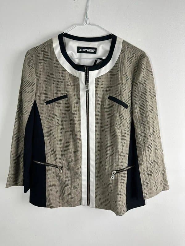 Gerry Weber Gerry Weber jacket new beige black white new bnwot 14