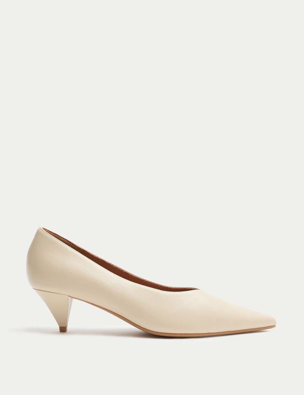 Marks & Spencer M&S Soft White Kitten Heel Court Shoes