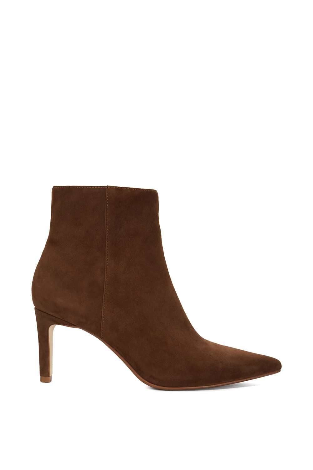 Dune London Dune London Women's Wide Fit 'Obsessively' Suede Ankle Boots in Brown