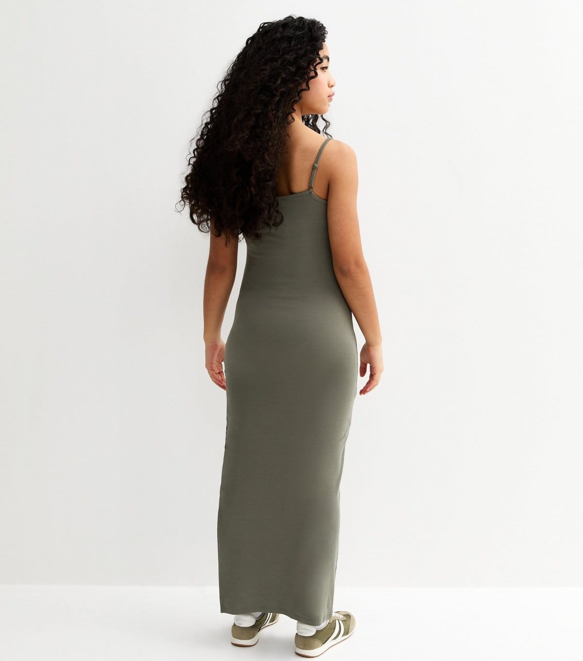 New Look Girls' Khaki Ruched Jersey Maxi Dress New Look - 4