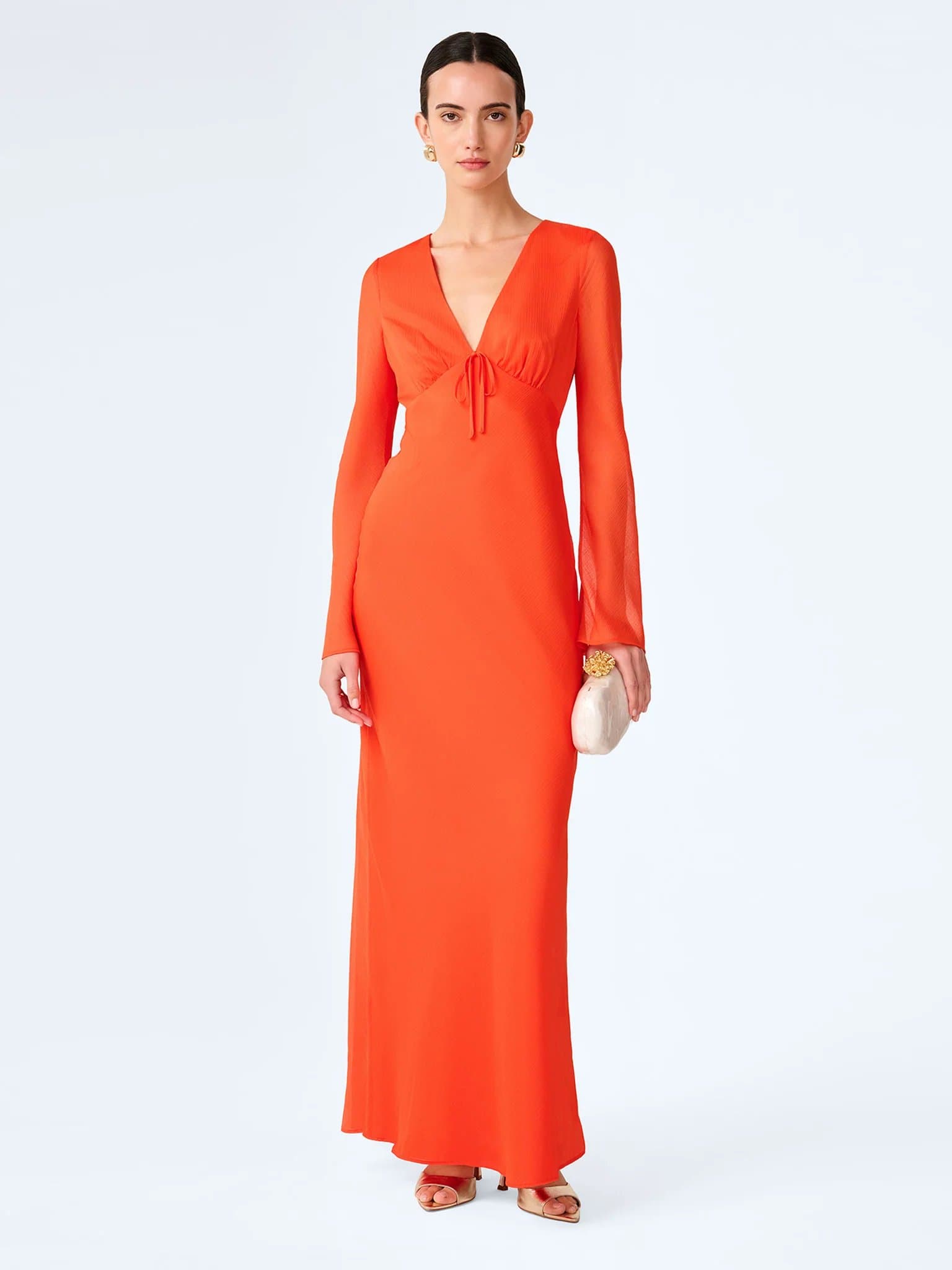 OMNES Marj Dress in Tangerine