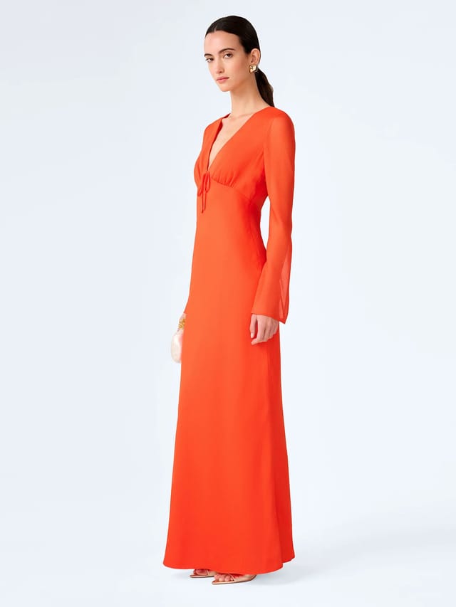 OMNES Marj Dress in Tangerine - 2