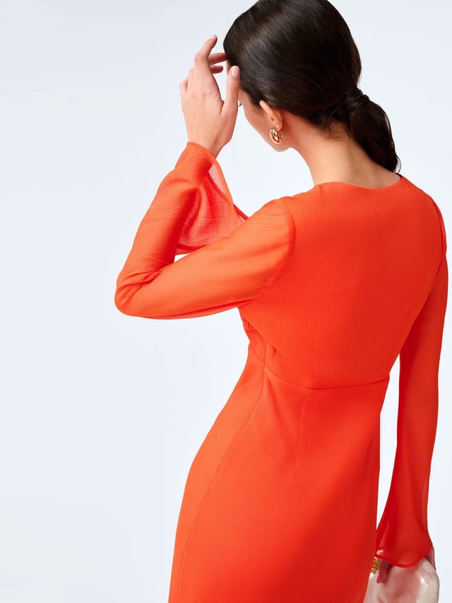 OMNES Marj Dress in Tangerine - 3