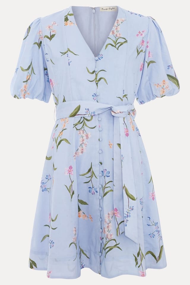 Phase Eight Phase Eight Women's Velma Floral Mini Dress in Baby Blue - 2