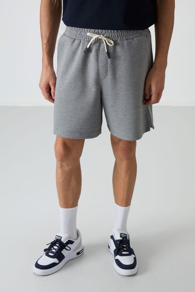 Tommy Life Tommy Life Men's Cotton-polyester Sweat Shorts in Grey - 2