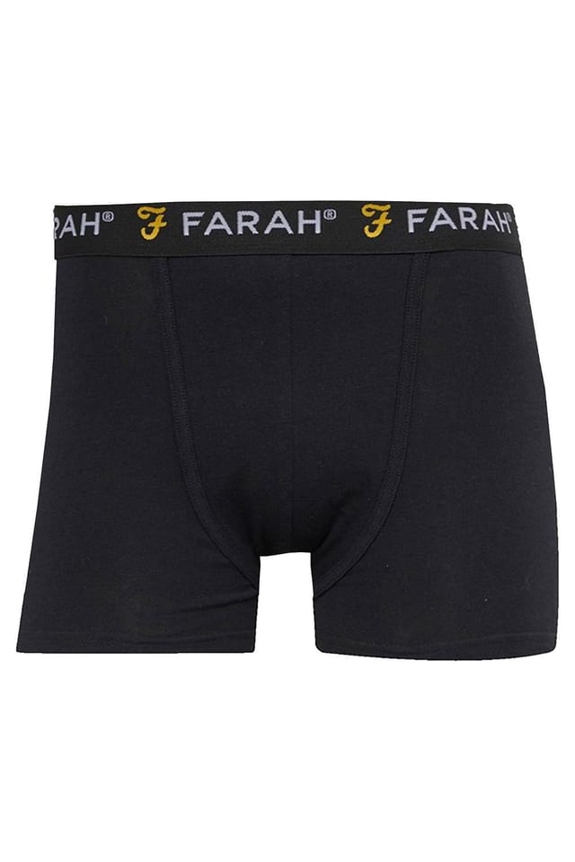 Farah FARAH Men's 7 Pack Cotton Breathable Boxers Underwear - Vuson Collection in Black - 2