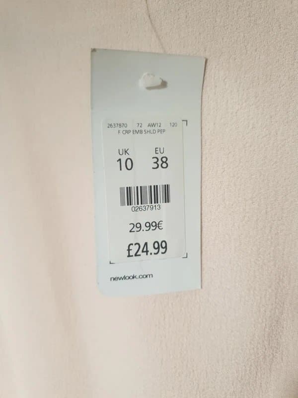 New Look New Look embellished peplum hi-low top