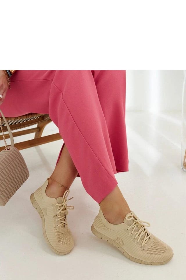 Love Lace Love Lace Women's Summer Sport Sneakers with Cushioned Fabric for All Day in Beige - 2