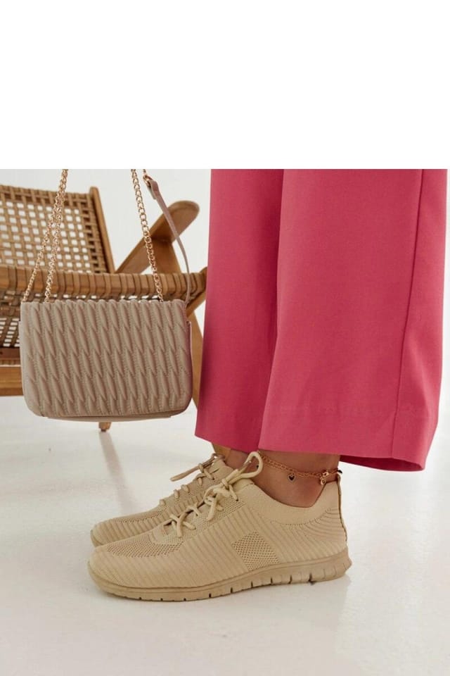 Love Lace Love Lace Women's Summer Sport Sneakers with Cushioned Fabric for All Day in Beige - 3