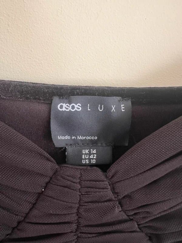 ASOS ASOS luxe black velvet dress