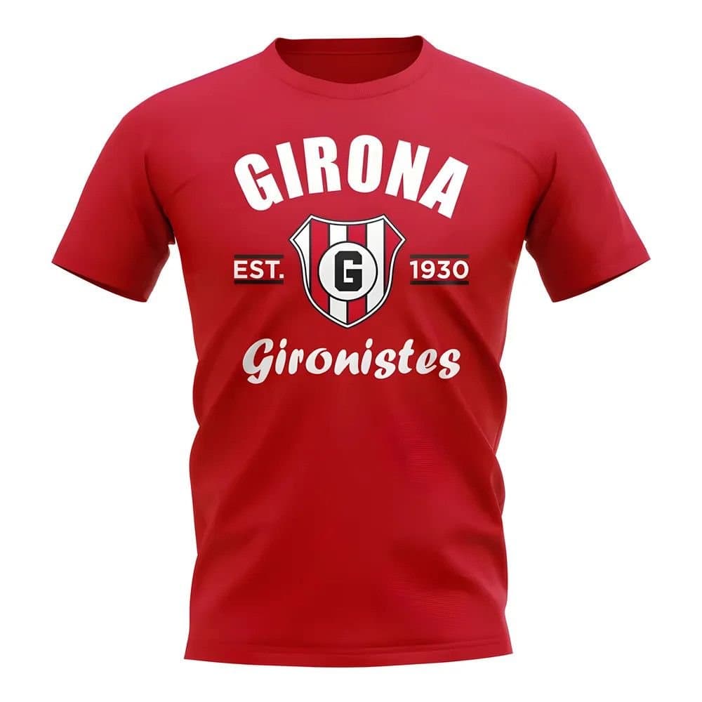 Girona Girona Men's Personalised Established Football T-Shirt in Red