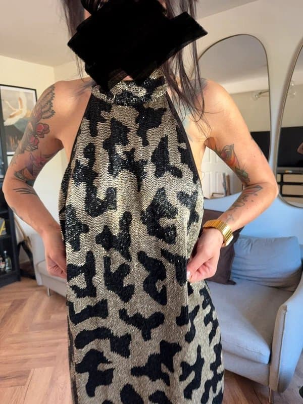 ASOS Cow print embellished dress