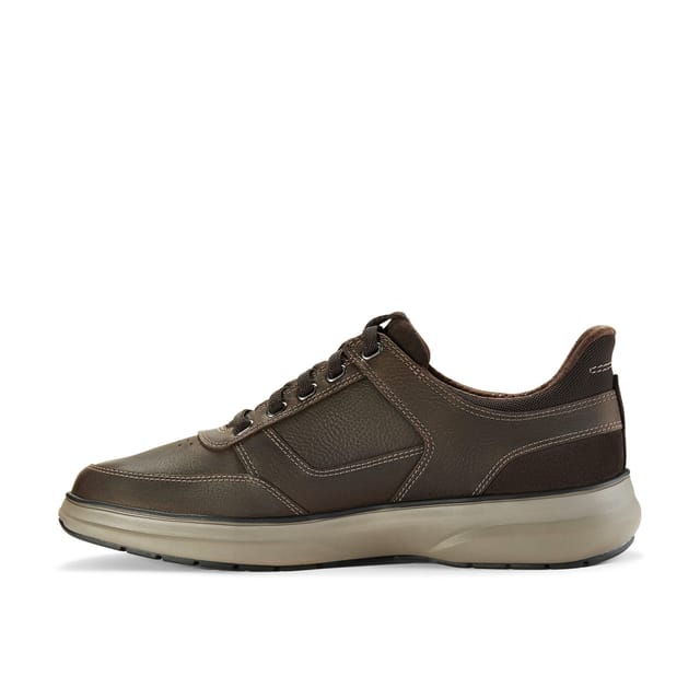 Clarks Clarks Men's Mullan Easy Dark Brown Leather Trainers, Lace Up - 2