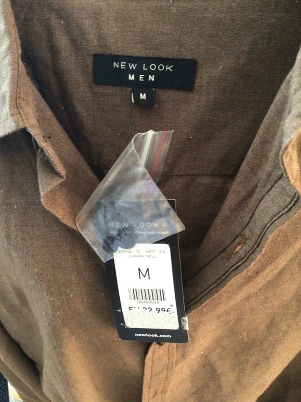 New Look Men's Brown Long Sleeve Shirt Size M