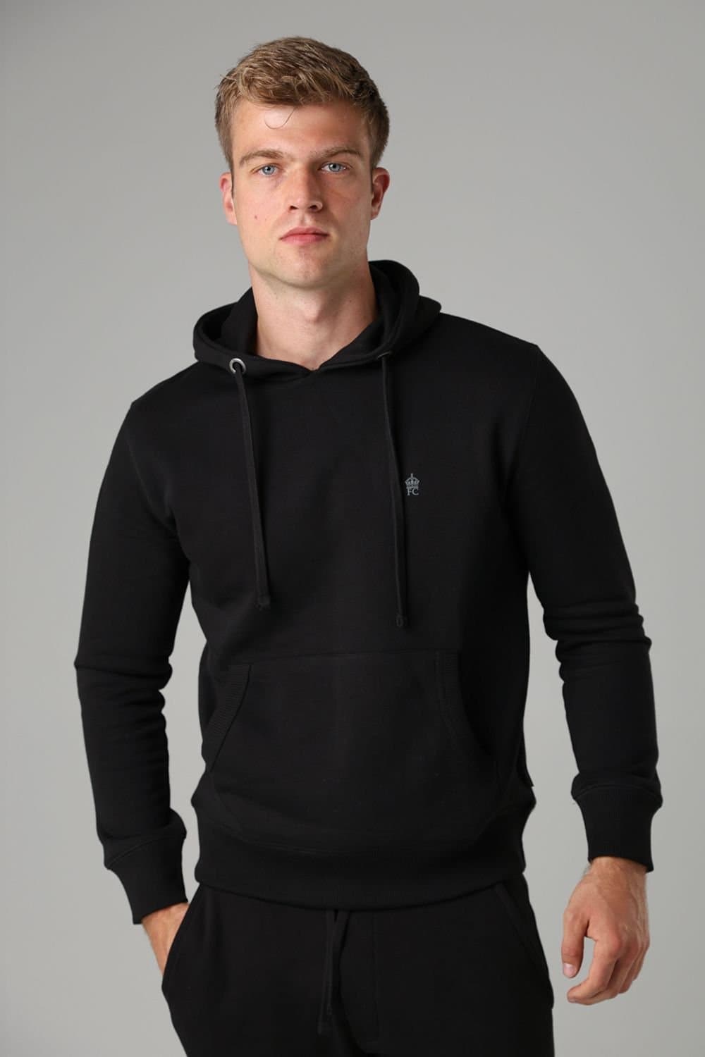 French Connection French Connection Men's Cotton Blend Hoody in Black