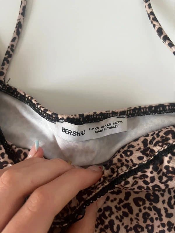 Bershka bershka leopard print bow cami top