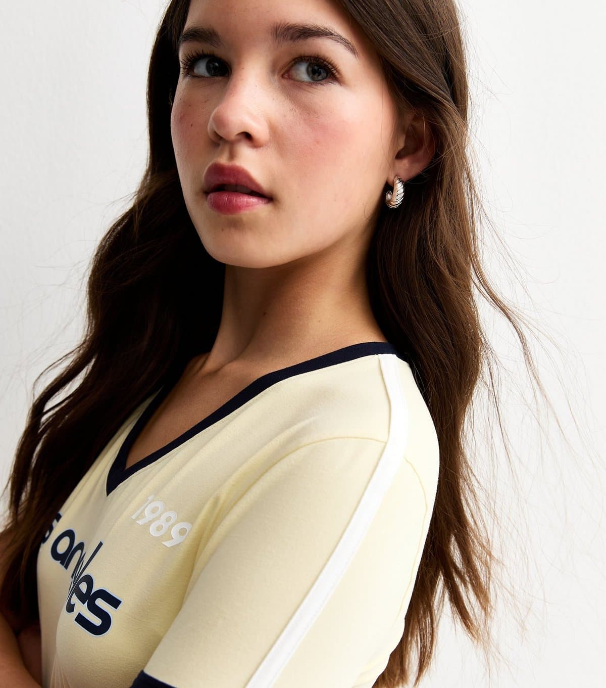 New Look Girls' Light Yellow Los Angeles Fitted Football Top New Look