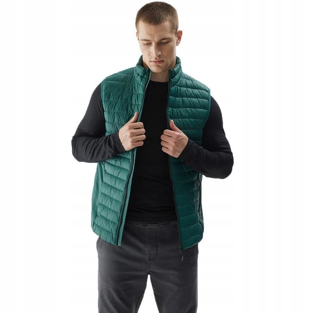 4F 4F Men's M062 Gilet in Green - 3