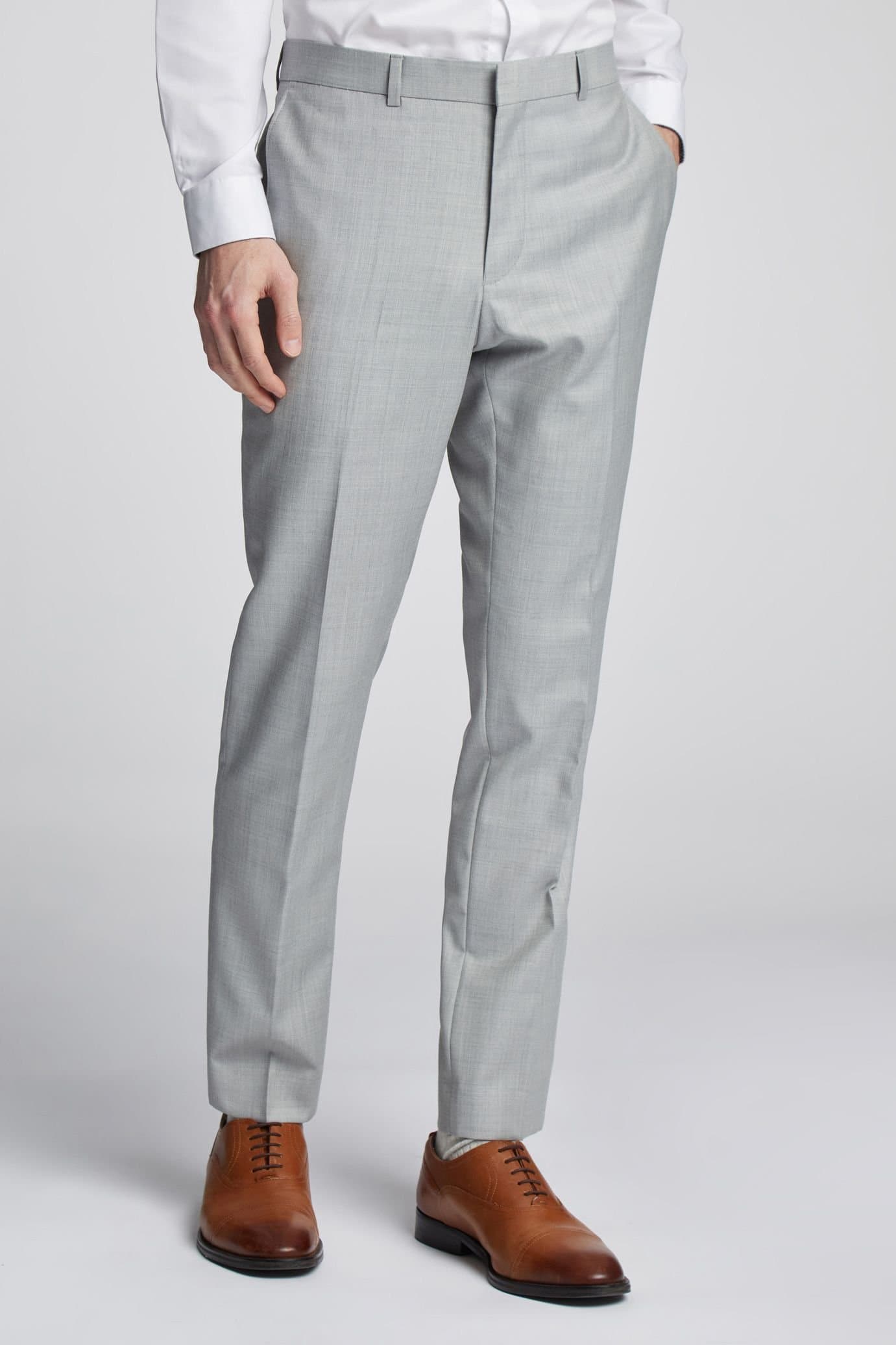 Ted Baker Ted Baker Men's Antila Cool Grey Semi Plain Trousers