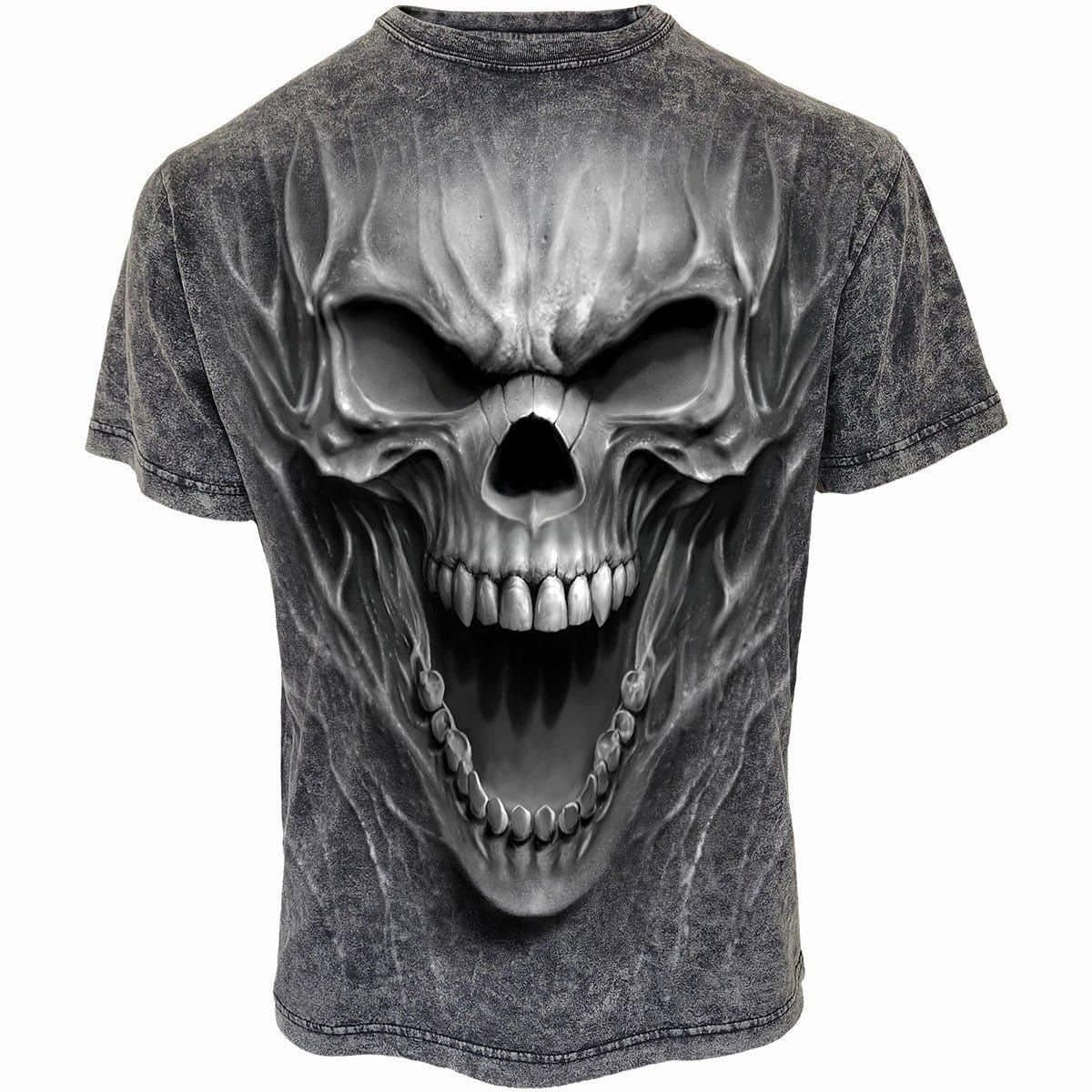 Spiral Spiral Men's BEAST WITHIN - Acid Wash T-Shirt in Black