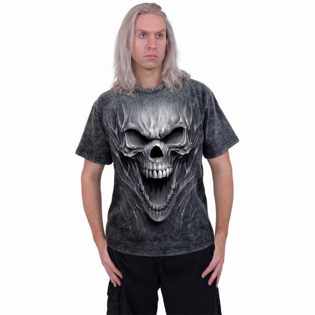 Spiral Spiral Men's BEAST WITHIN - Acid Wash T-Shirt in Black - 2