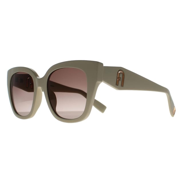 Furla Furla Women's Square Shiny Beige Cream Dark Brown Gradient SFU812 - 2