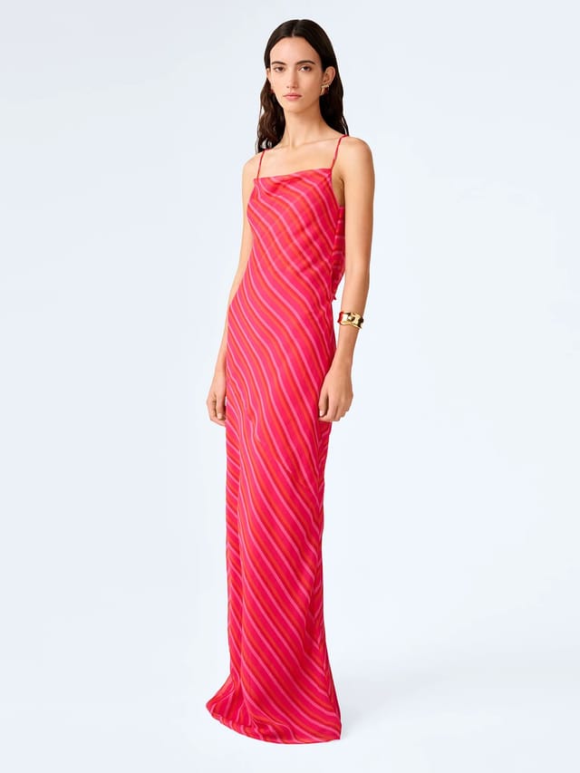 OMNES Koko Dress in Pink and Orange - 2