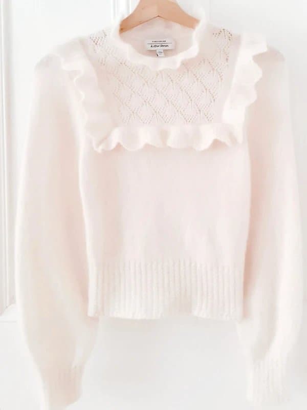 & Other Stories Gorgeous Pointelle Knit Wool Jumper by & Other Stories, size S to M