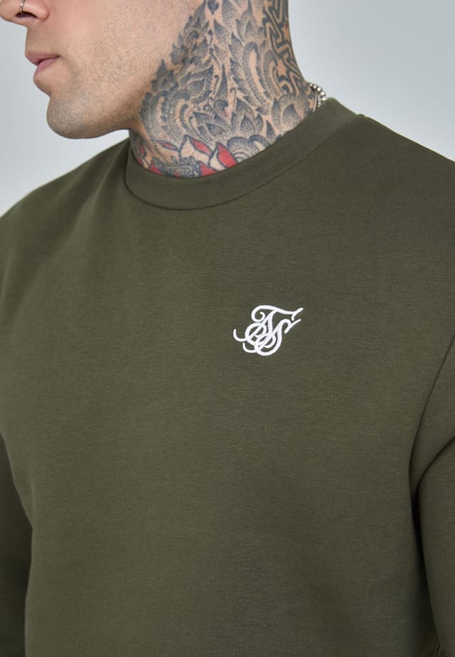 SikSilk SikSilk Men's Essentials Sweater in Khaki - 3