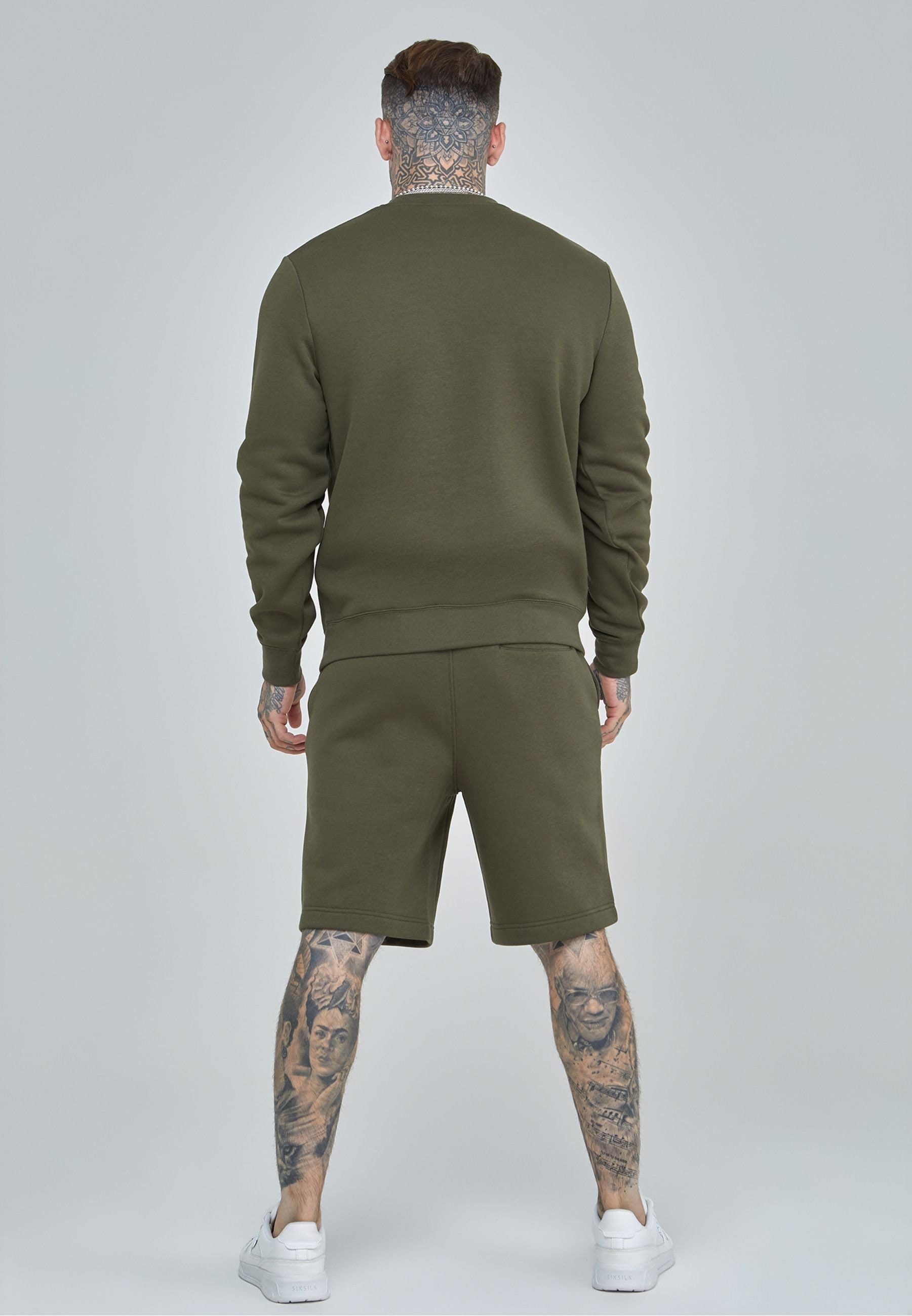 SikSilk SikSilk Men's Essentials Sweater in Khaki - 4
