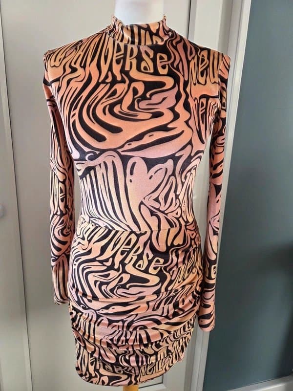 Bershka Bershka retro velvet mini dress festival ibiza party vibe uk size 8