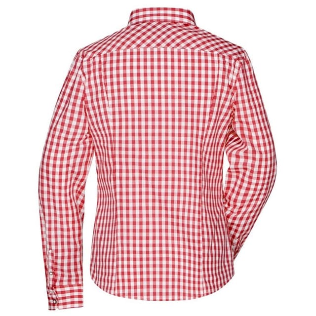James and Nicholson James and Nicholson Women's Traditional Shirt in Red - 2