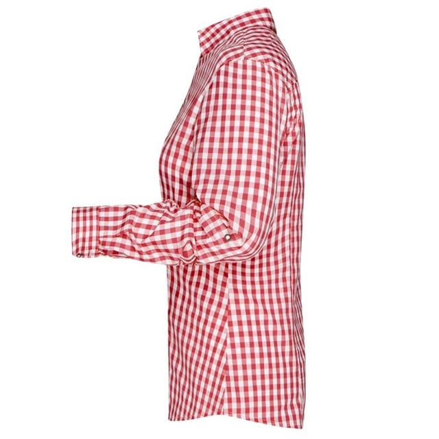 James and Nicholson James and Nicholson Women's Traditional Shirt in Red - 3