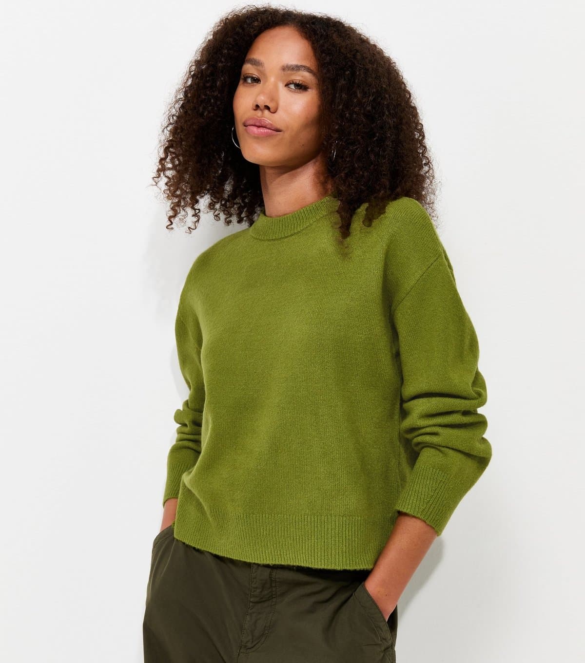 New Look New Look Bright Green Midweight Crew Neck Jumper