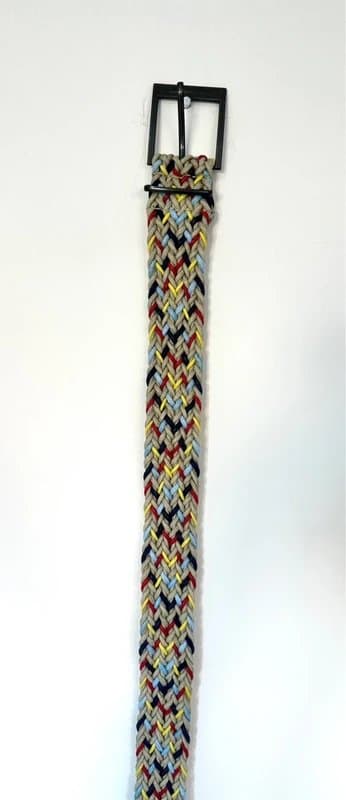 Vintage Dressing Vintage adjustable cotton weave belt multi coloured unisex design Aztec countycore cottagecore