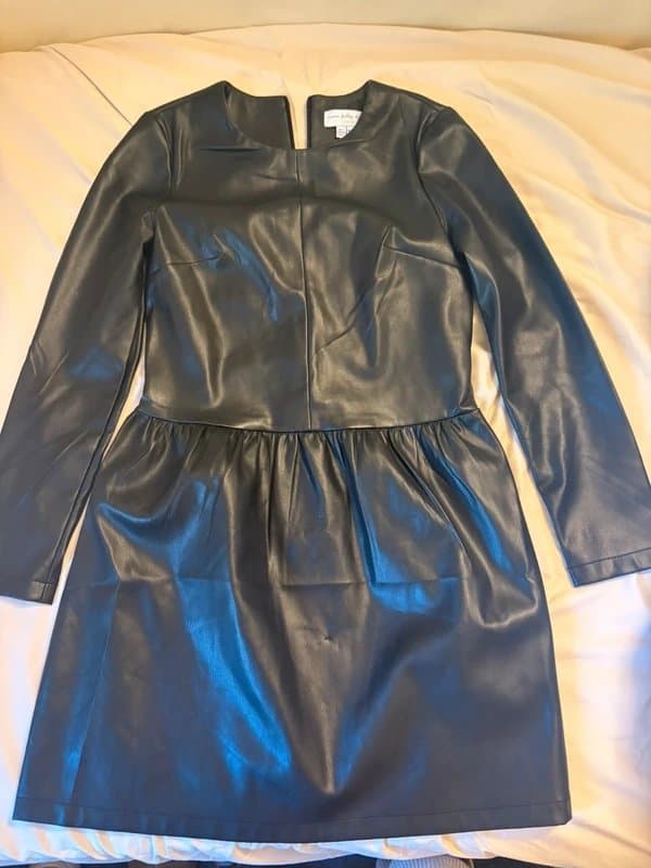 Never Fully Dressed Black faux leather dress